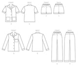 Misses' Button-Down Tops, Elastic-Waist Shorts and Pants
