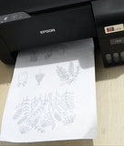 ورق ستيكر مخصص لطباعة رسومات التطريز عدد 10 ورقات