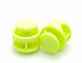Round Plastic  Stopper Cord Lock Button Double-hole قفل حقيبة السحب