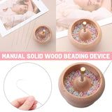 Manual Wood Bead Spinner أداة خاصة لشك الفصوص بالخيط بسهولة