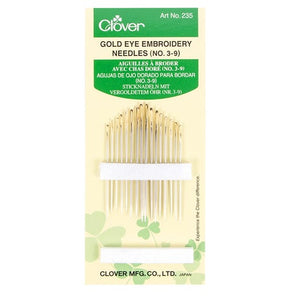 Clover Size 3-9 Gold Eye Embroidery Needles